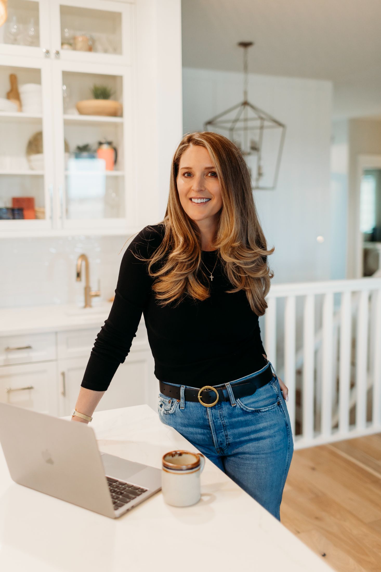 Brenna Burns in a bright residential kitchen